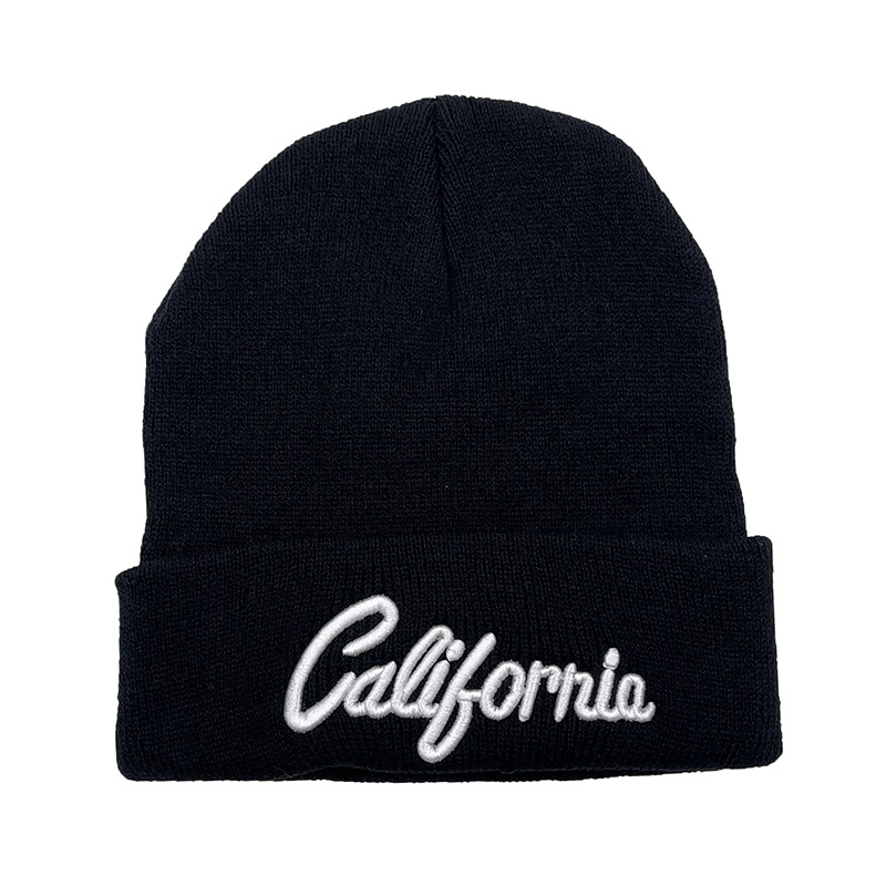 Stickerei männer und frauen gestrickte hüte herbst und winter thermische pullover hip-hop hüte wolle hüte kalte hüte_voghion.com