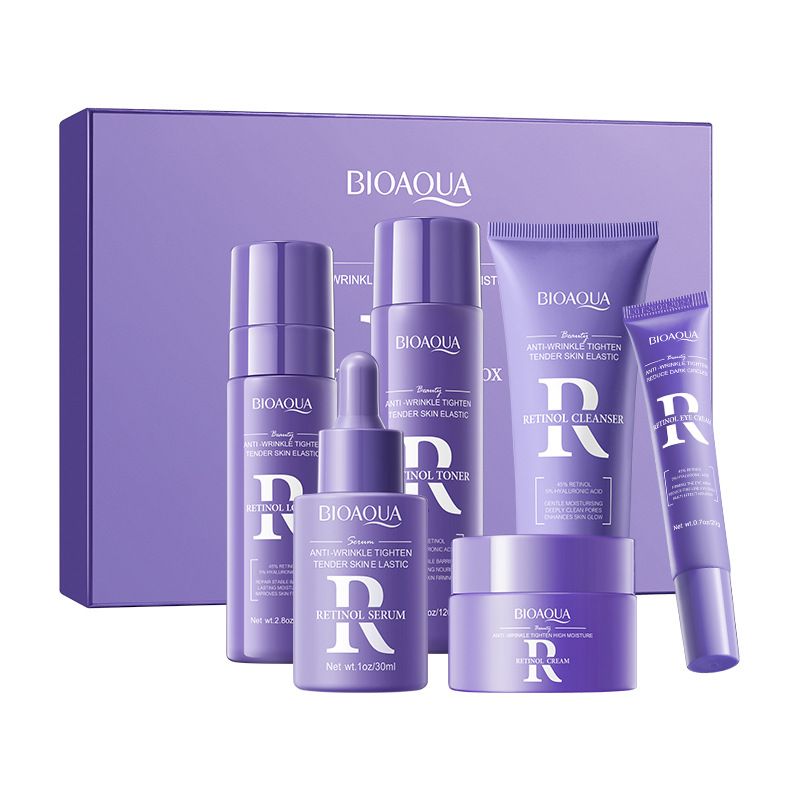 Set regalo completo per la cura della pelle BIOAOUA Botanical Aqua Retinol antirughe rassodante ad alta idratazione_voghion.com