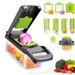 Multi-Functional Vegetable Slicer & Dicer - 5-in-1 Kitchen Mandoline With Julienne, Grater & Spiralizer For Potato, Carrot & Fruits_voghion.com