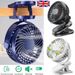 3 Speeds Mini Cooling Fan USB Rechargeable Clip On Desk Baby Stroller Portable_voghion.com