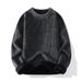 Pull homme automne et hiver nouveau style américain ample décontracté col rond pull couleur unie simple pur coton_voghion.com