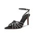 Women's Rhinestone Strappy Stiletto Sandals - Pointed Toe Open Toe High Heels_voghion.com