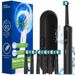 Smart Electric Toothbrush, Protable Rechargeable Powered Toothbrushes With 6 Brush Heads - 3 Modes And 2 Min Timer, Compatible With Oral B Brush Head_voghion.com