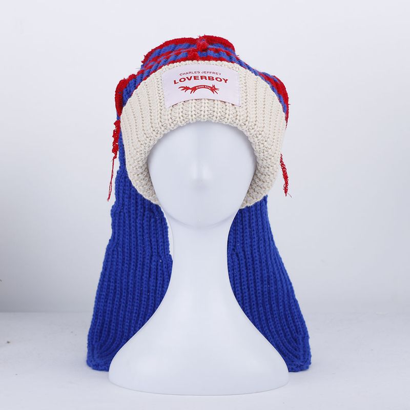 Designer Cat's ears  devil hat men's and women's knitting hat fox long rabbit ear wool hat warm knitting hat trend_voghion.com