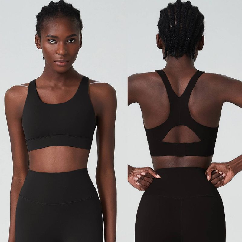 Breathing Cup Sports Bra Large Size Sports Bra One-piece Breast Cup Yoga Fitness Bra_voghion.com