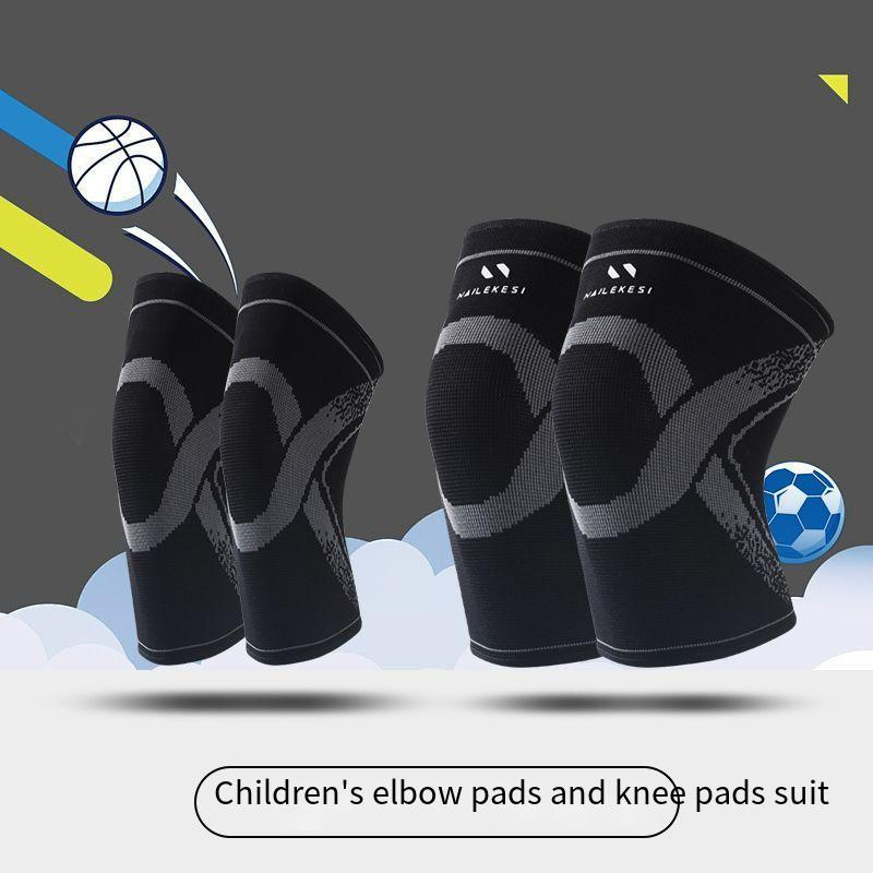 Kids Knee & Elbow Pads Set - Breathable Protective Gear For Cycling, Football, Running & Sports - Adjustable Straps, Lightweight & Durable_voghion.com