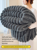 Flannel Fleece Bed Cover Blanket | Soft Rabbit Fur Plush Pattern For Winter Warmth As A Gift Or Nap Throw_voghion.com