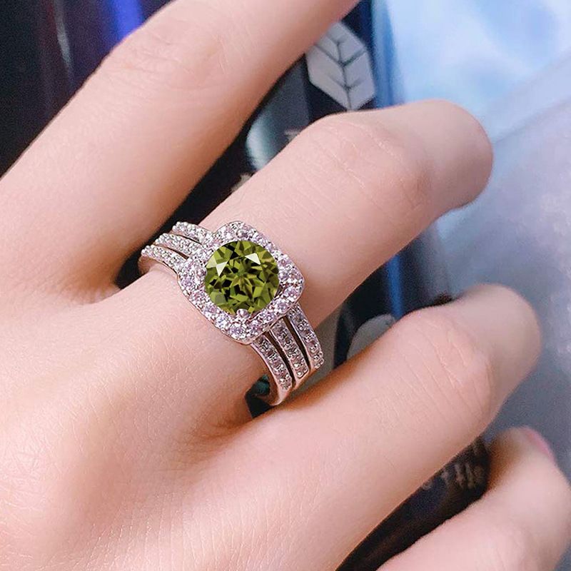 Stapelbares Ringset mit Zirkonia für Damen – elegantes Trio mit geometrischem Design für den Alltag und besondere Anlässe, dreiteiliges Set_voghion.com