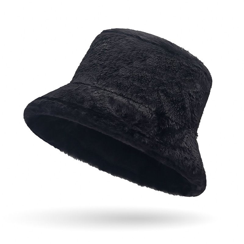 New Plush Bucket Hat For Women In Autumn And Winter Thickened And Warm Fur Basin Hat Fashionable And Versatile Leopard Print Hat_voghion.com