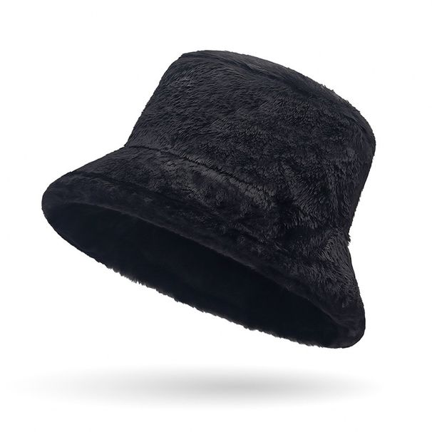 New Plush Bucket Hat For Women In Autumn And Winter Thickened And Warm Fur Basin Hat Fashionable And Versatile Leopard Print Hat_voghion.com