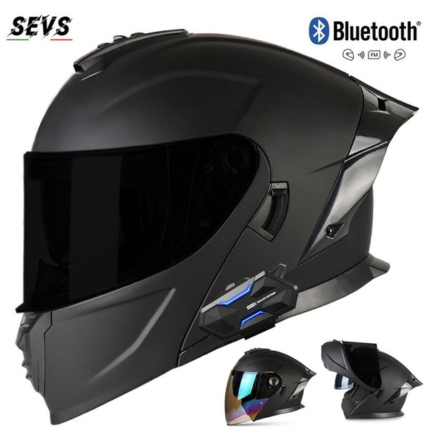 Modułowy kask motocyklowy z certyfikatem 3C, Bluetooth i 8-kanałowym interkomem – składany kask integralny dla mężczyzn, podwójny wizjer i opcje wielokolorowe (S-3XL)_voghion.com