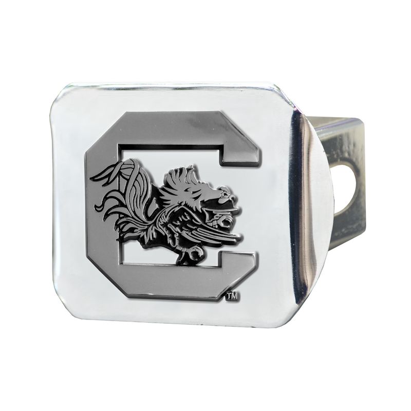 South Carolina Chrome Hitch Cover 4 1/2"x3 3/8"_voghion.com