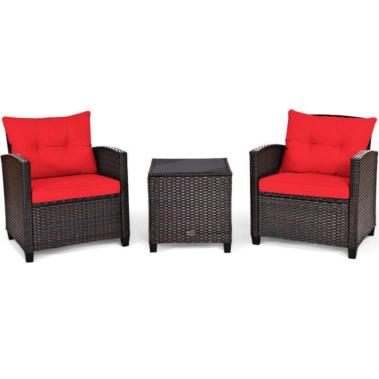3 Pieces Rattan Patio Furniture Set with Washable Cushion_voghion.com