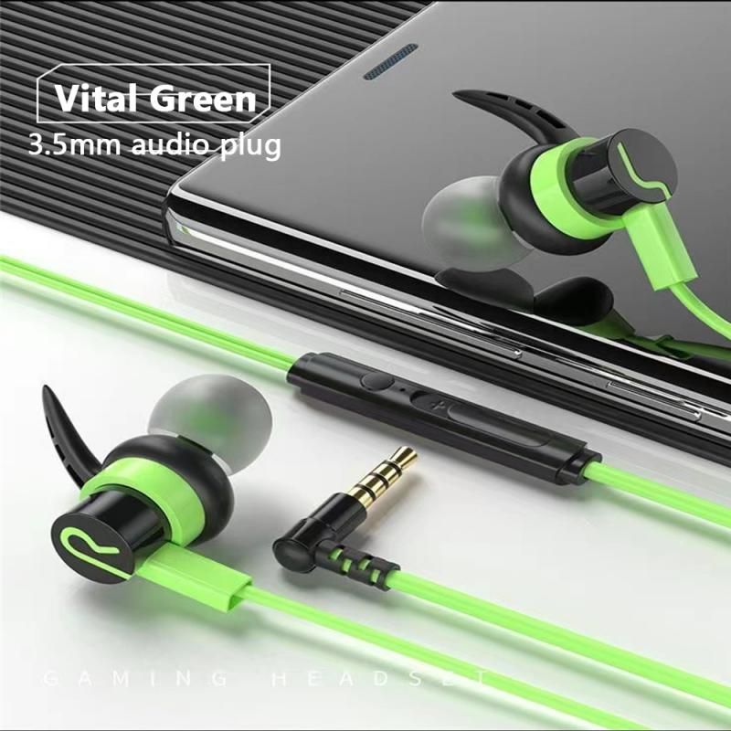 Cuffie da gioco impermeabili con bocca piatta da 3,5 mm/tipo C, cuffie per e-sport con microfono, adatte per cuffie cablate Huawei Xiaomi_voghion.com
