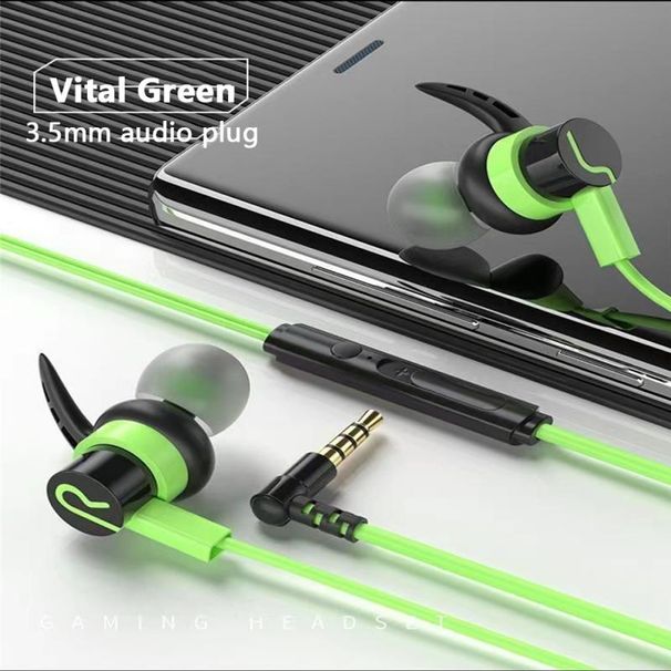 Cuffie da gioco impermeabili con bocca piatta da 3,5 mm/tipo C, cuffie per e-sport con microfono, adatte per cuffie cablate Huawei Xiaomi_voghion.com