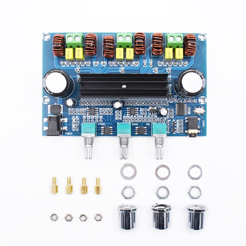 Bluetooth 5.0 TPA3116D2 digitaalne võimsusvõimendi plaat 2.1 kanaliga 2*50W+100W stereovõimsusega heliklassi D bassi bassikõlari võimendi_voghion.com
