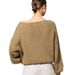 Maglione da donna in maglia con maniche a pipistrello e spalle scoperte - Pullover morbido ed elasticizzato in 10 colori (bianco, rosa, blu, rosso, giallo, fucsia, arancione, nero)_voghion.com