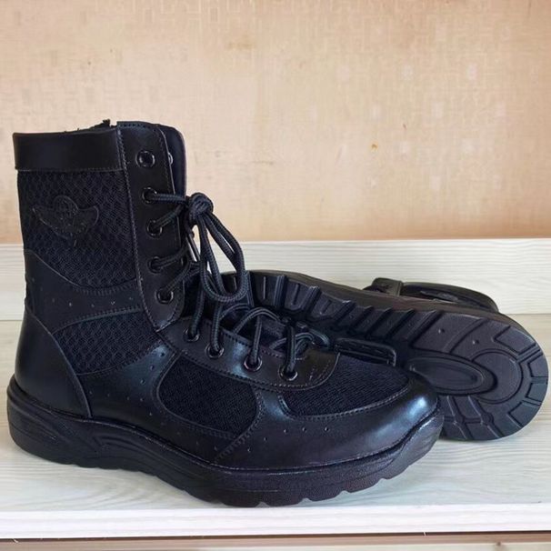 European Warm Series Side Zipper Training Paratrooper Flight Summer Mesh Breathable Combat Men's Outdoor Tactical Boots_voghion.com
