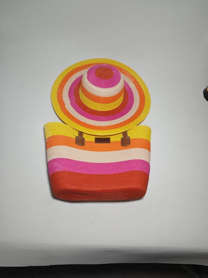 Bolsos de mujer, nuevo bolso de paja, bolso de hombro tejido con diseño de bosque, funda para sombrero, bolso de mano para verano, viajes al aire libre, vacaciones y playa._voghion.com
