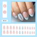 Nail Art mignon frais amande armure bleu clair simple Nail Art léger luxe Ins Style Nail Fashion portant armure_voghion.com