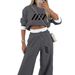"Korean Style Hoodie & Jogger Set – Women's Casual Two-Piece Outfit In Light & Dark Gray, S-XXL"_voghion.com