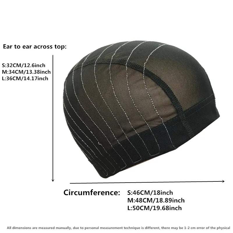 1 Stück Mesh-Perückenkappen 5 x 5, mit Spitzenverschluss, Spandex-Kuppel, Richtlinie zur Herstellung von Perücken_voghion.com