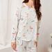 Lässiges und bequemes Pyjama-Set für Frühling und Herbst, bedruckte Langarmhose für Damen, zweiteiliges Set_voghion.com