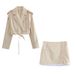 Women's Clothing Detachable Short Jacket Short Skirt Set_voghion.com