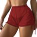 Women's beach sun protection women's swimming trunks swimsuit drawstring hot spring boxer briefs mesh swimming bikini shorts_voghion.com