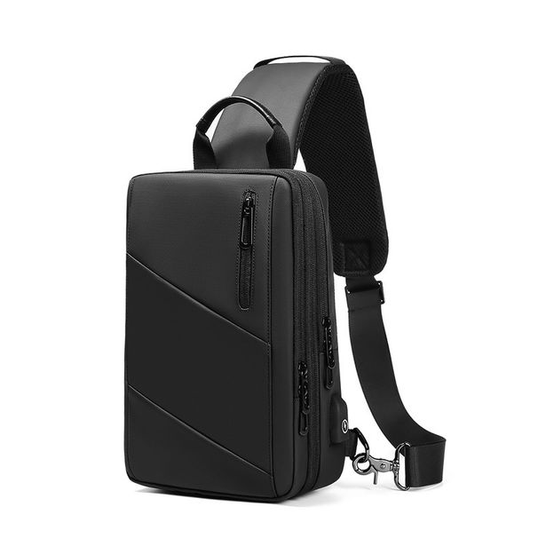 Hartschalen-Brusttasche für Herren, One-Shoulder-Crossbody-Tasche, multifunktionale, modische, lässige Cross-Body-Tasche, dreidimensional geformter kleiner Rücken_voghion.com