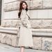 Women's Trench Coat Long Silky Drape Coat Long Over The Knee Coat_voghion.com