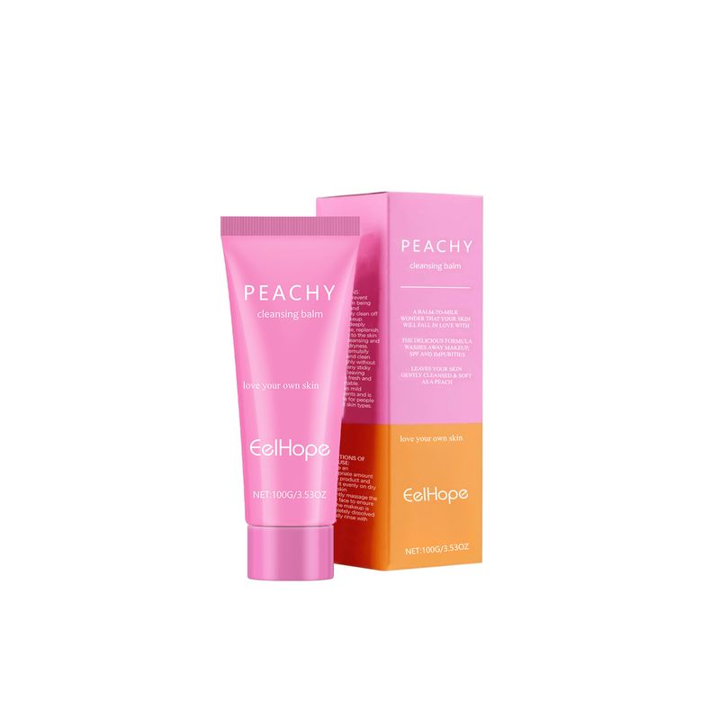 Makeup Remover Balm Deep Cleansing Pore Cosmetics Soothing Improving Skin Elasticity Refreshing Moisturizing Gentle Peach Cream_voghion.com