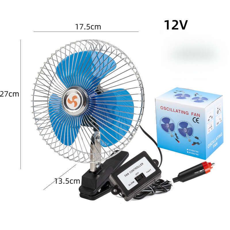 Carro 24V 12V Universal Verão Interior Refrigeração Suprimentos Carro Pequeno Ventilador Elétrico_voghion.com