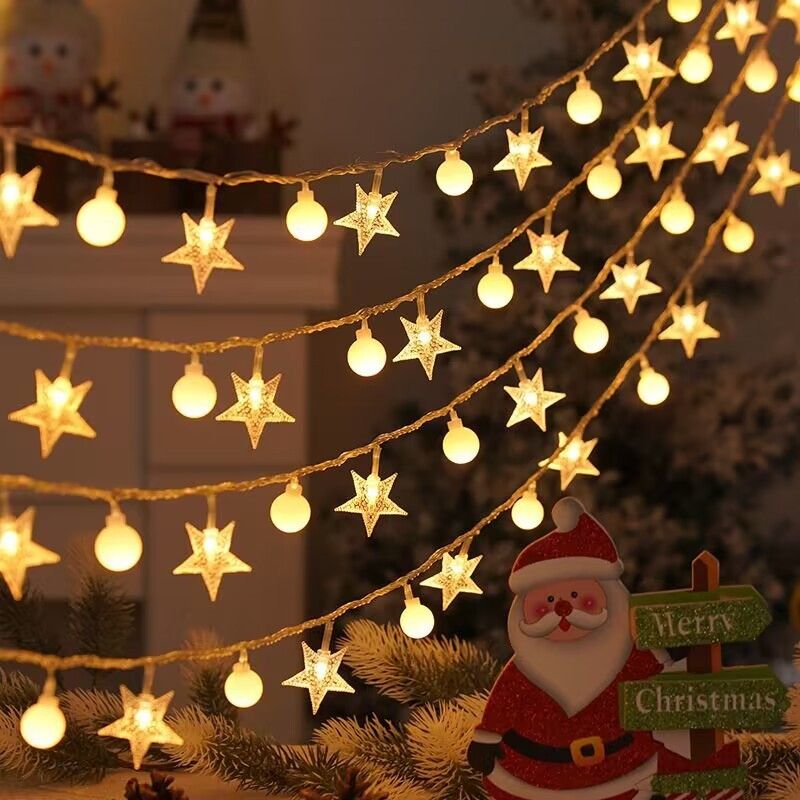 Star Internet Celebrity Bunte Nacht Girly Dekorative Schlafsaal Schlafzimmer LED String Blinkende Lichter_voghion.com