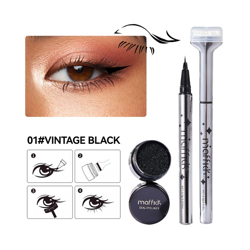 MAFFICK Tampon pour cils inférieurs Waterproof Naturel Longue Durée Eyeliner Ensemble combiné anti-bavures Ne se décolore pas_voghion.com
