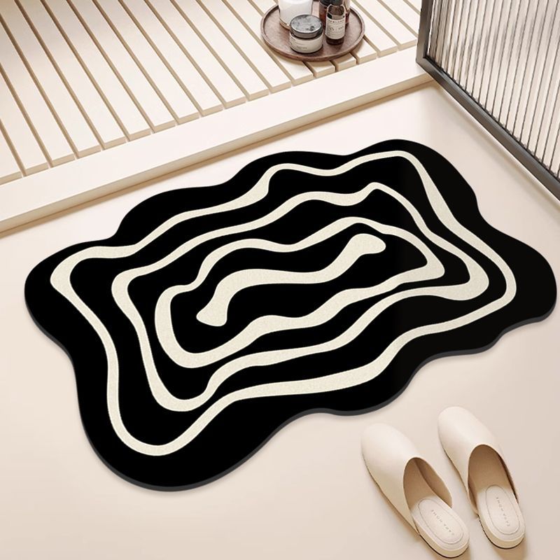 Soft Diatomaceous Earth Absorbent Quick-Dry Floor Bathroom Non-Slip Mat Toilet Entrance Anti-Fall Carpet_voghion.com