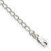 Sterling Silver 3mm Half Round Wire Open Curb Chain Anklet_voghion.com