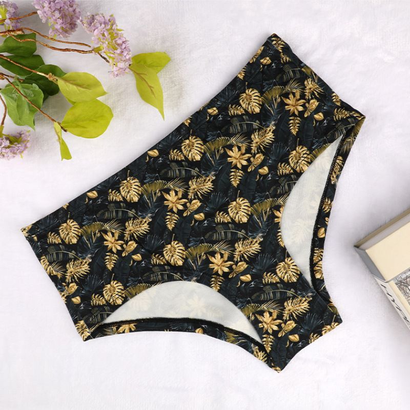 Damen Unterwäsche Pure Koteng Gestréckte Héich Taille Bauch Lift Hip Boxer Shorts Atembar Anti-Beliichtung Bottoming Sécherheets Hosen_voghion.com