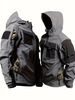 Men's -Lined Tactical Windbreaker Jacket Winter Shark Beige Softshell Hooded Coat With MOLLE System, Multi-Pocket Design_voghion.com