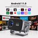 A10 High Lumen Projector Home Bedroom Wall Projection Dual WiFi Bluetooth Android 13 Portable Mini Projection_voghion.com