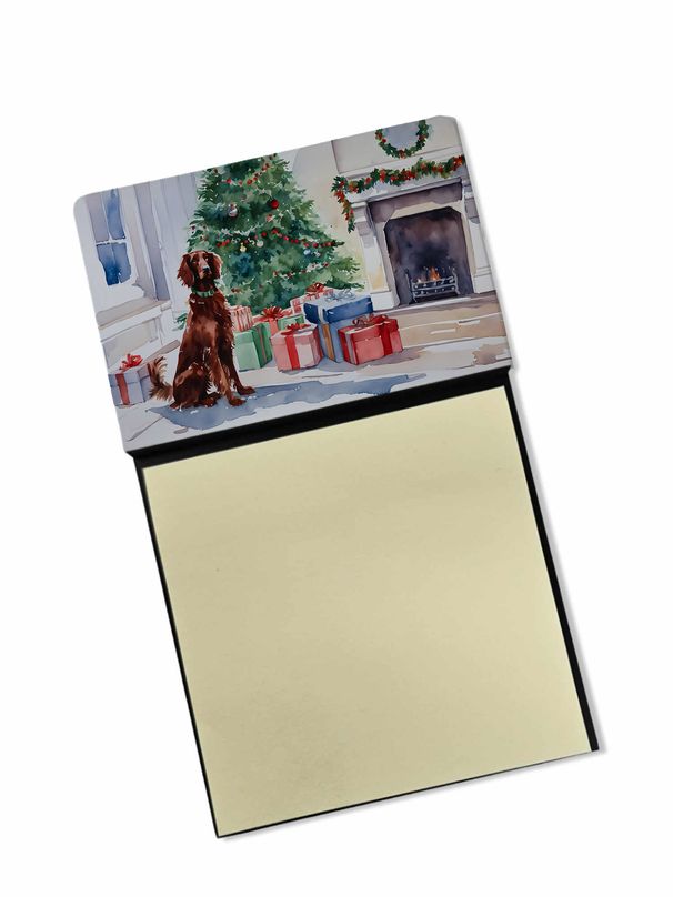 NEW Irish Setter Cozy Christmas Sticky Note Holder Refillable Dispenser Self-Sticky Note Pads, Memo Pads Blank Desk Accessories_voghion.com