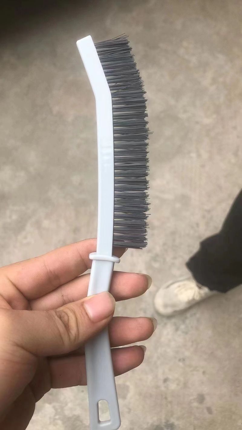 Gap brush hard hair bathroom kitchen tile dead corner cleaning brush window seam groove wall hanging multi-functional long handle brush_voghion.com