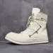 Marke Damen Sneaker Casual High Top Schnürschuh Herrenschuh Pentagramm Schwarz Ricks Designer Owens Canvas Reißverschluss Flache Stiefelette_voghion.com