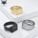 Anello in acciaio al tungsteno liscio geometrico semplice stile freddo INS anello da uomo in oro al tungsteno di qualità gioielli in tungsteno Anello in tungsteno_voghion.com