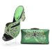 Dragonfly Party shoe bag set Dance Party slide Mop with rhinrhino clutch high heels flip-flops_voghion.com