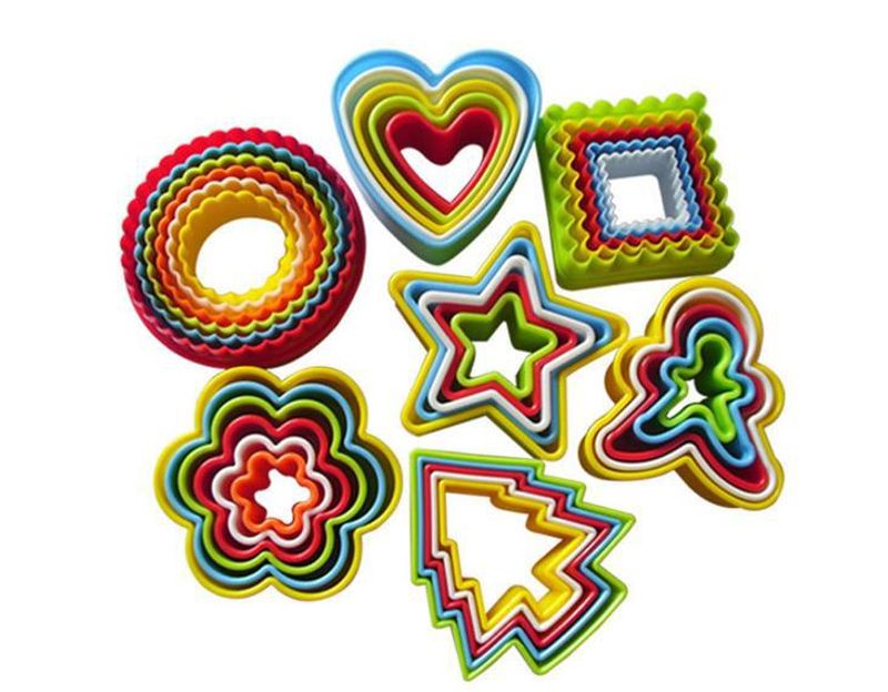 Molde para hornear Molde de plástico para galletas de colores Molde para cortar verduras Molde para mousse Galletas circulares Galletas de flor de ciruelo Molde para tartas_voghion.com