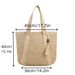 Borsa tote in paglia intrecciata a macchina, stile coreano, da donna, grande capacità, con nappe, da spiaggia_voghion.com