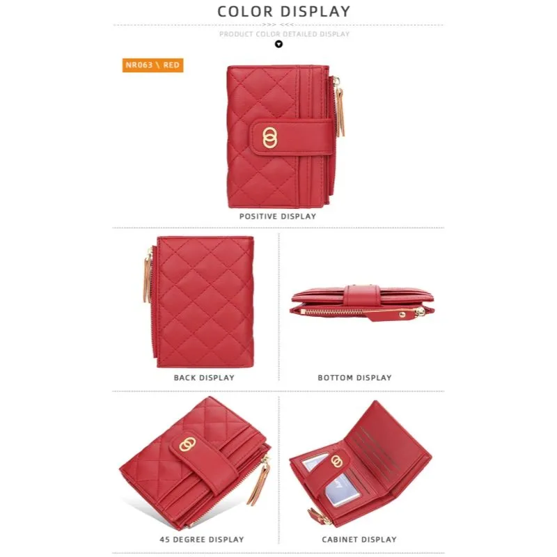 Sieviešu maks — maza karšu turētājs, klasiska īsa rāvējslēdzēja maciņa, augstākās kvalitātes āda, kompakts un stilīgs Carteria maks ikdienas lietošanai._voghion.com