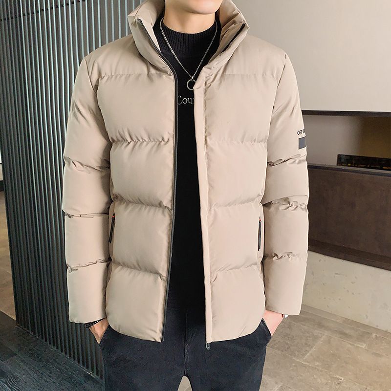 Giacca imbottita in cotone con cappotto spesso da uomo, giacca imbottita in cotone cargo casual alla moda_voghion.com