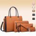 Damentaschen Farblich passende Damentasche Handtasche Einzelschulter-Umhängetasche Mutter-Kind-Tasche Dreiteiliges Set Große Damentasche_voghion.com